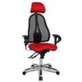 Topstar Bürostuhl Sitness 45, ST99U L51X Stoff rot, Gestell chrom