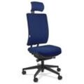 ORIGINAL STEIFENSAND Bürostuhl Volto Plus Comfort, VP 43501S2 251 Stoff blau, Gestell schwarz