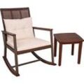 Garden Pleasure Sitzgruppe Sinaloa creme, mocca Holz, 4-teilig