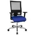 Topstar Bürostuhl Sitness 60, PS69BH W56 Stoff blau, Gestell alu