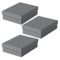 3 Esselte Home Aufbewahrungsboxen 8,0 l grau 26,5 x 36,0 x 10,0 cm