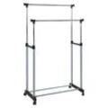 HAKU Möbel Rollgarderobe 44732 schwarz Metall 95,0 x 95,0-170,0 cm