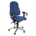 Topstar Bürostuhl Sitness® 10, SI59UG26 Stoff blau, Gestell chrom