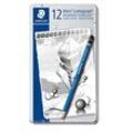 STAEDTLER Mars Lumograph 100 Bleistifte 6B - 4H blau, 12 St.