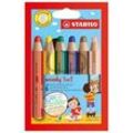 STABILO woody 3 in 1 Buntstifte farbsortiert, 6 St.