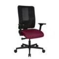 Topstar Bürostuhl Sitness Open X (N) Deluxe mit Schiebesitz, OX30WTW2 T270 Stoff rot, Gestell schwarz