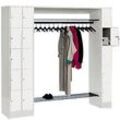 CP Garderobe mit Schließfächern Serie 8070 lichtgrau 80730-00 S10003, 15 Schließfächer 210,0 x 48,0 x 195,0 cm