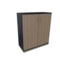 fm Aktenschrank Sidney, 4260429764815 lavagrau, eiche 2 Fachböden 100,0 x 44,2 x 113,3 cm