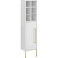 MÖBELPARTNER Badschrank Sarah 148429 kreideweiß 30,4 x 21,8 x 130,6 cm