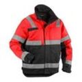 BLAKLÄDER® Herren Warnjacke Winter 4862 rot, schwarz Größe L