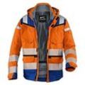 KÜBLER® unisex Warnjacke Winter REFLECTIQ orange, kornblau Größe S