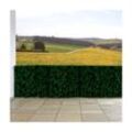 Balkonsichtschutz, Sichtschutz Windschutz Verkleidung für Balkon Terrasse Zaun ~ 300x100cm Blatt dunkel