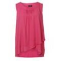 Blusentop aus Chiffon, im Lagenlook, pink, Gr.46