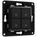 Shelly Wall Switch, 4-fach, schwarz