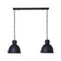 BRILLIANT Lampe, Kiki Pendelleuchte 2flg schwarz korund, Metall, 2x A60, E27, 52W,Normallampen (nicht enthalten)