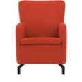 DOMO Collection Sessel Dallas orange schwarz Stoff