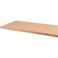 Multiplex-Arbeitsplatte, 40 mm stark, Gewindehülsen, verleimtes Buchenholz, farblos imprägniert, B 1500 x T 700 mm