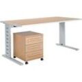 Schäfer Shop Select Büromöbelset 2-tlg. Moxxo IQ Schreibtisch B 1600 x T 800 mm, C-Fuß