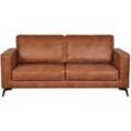 Vintage-Ledersofa 3-Sitzer cognacfarben SONNY