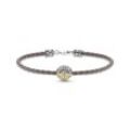 Lederarmband grau Baum der Liebe gold