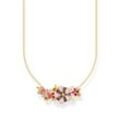 Kette Blumen farbige Steine gold