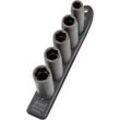 SmartRail 1/2" Schlag-, Maschinenschrauber-Einsatz-Satz Sechskant, 5-teilig, Steckschlüssel schwarz, SW 13 - SW 24, lang