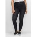 Super Skinny Jeans in Curvy-Schnitt ANNE, black Denim, Gr.52