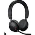 Jabra Evolve2 65 MS Telefon On Ear Headset Bluetooth® Stereo Schwarz Lautstärkeregelung, Batterieladeanzeige, Mikrofon-Stummschaltung