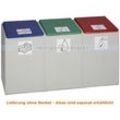 VAR Kunststoffcontainer 3-fach 60 L Mülltrennsystem mehrfach ausgezeichnetes Abfall- & Wertstoff-Sammelsystem