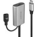 USB 3.2 Gen 1 Aktivverlängerungskabel, USB-C Stecker > USB-C Buchse schwarz, 5 Meter