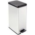 Curver DECO Bin 240640 Mülleimer 40 l (B x H x T) 250 x 610 x 420 mm Silber, Schwarz 1 St.