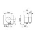 KEUCO 2-Wege Umstellventil IXMO Comfort 59556, Schlauchanschluss, eckig, verchromt 59556011102