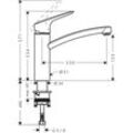 hansgrohe Spültischmischer 160 Logis M31 1jet chrom 71832000