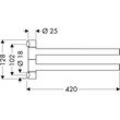 AXOR Handtuchhalter Starck 420mm zweiarmig chrom 40820000