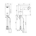 Ideal Standard Sensor-Waschtisch-Armatur Ceraplus, mit Misch., Batteriebetrieben, Ausld.116mm, Chrom A6145AA