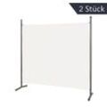 Doppelpack Stellwand 180x180 cm - weiß - Paravent Raumteiler Trennwand Sichtschutz