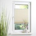 Bella Casa Klemmfix Thermo Plissee verspant, verdunkelnd, 75 x 130 cm beige