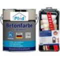 Premium Betonfarbe Sockelfarbe Bodenfarbe Bodenbeschichtung Set Silbergrau