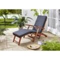 Auflage Anthrazit zu Deckchair Santos 174x51x6cm Gartenliege Liegestuhl Sonnenliege Relaxliege