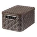 3-er Set STYLE Box S mit Deckel dunkelbraun