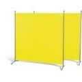 Doppelpack Stellwand 180x180 cm - gelb - Paravent Raumteiler Trennwand Sichtschutz