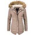 Marikoo Wintermantel Damen, taupe