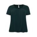 Shirt im Materialmix, tiefgrün, Gr.48/50