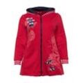 Longsweatjacke mit maritimen Details, rot, Gr.48/50