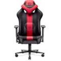 Diablo - X-Player 2.0 Gaming Stuhl Computerstuhl ergonomischer Bürostuhl Gamer Chair Schreibtischstuhl Stoffbezug Karminrot-Anthrazit - King Size