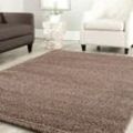 Shaggy Teppich Farbe Hochflor Langflor Teppiche Modern Uni Farben ,100x200 cm, Nougat