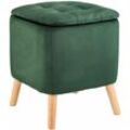 Sitzhocker emma, Velours, mit Stauraum, 42,5 cm Wenko