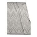 Wohndecke Lace Größe 150x200 cm grau/beige Fransen Plaid - Biederlack