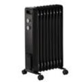 STAHLMANN Ölradiator ZR201 schwarz Elektroheizung Energiesparend bis 40 qm Fläche Heizung Elektrisch mit Thermostat und 3 Heizstufen Elektrisches Heizgerät, Electric Heater, Watt:2000W