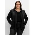 Leichte Jerseyjacke mit gesteppten Partien, schwarz, Gr.52